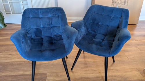 Blue velvet dining - blue,