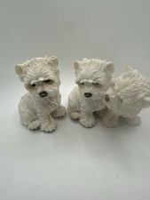 West Highland Terrier Puppy Trio Resin Figurine – Model 03394 – Westie Puppies