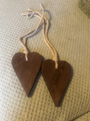 Hand crafted wooden heart tie - wooden,