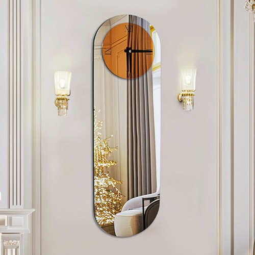 Large mirrored wall clock - large,