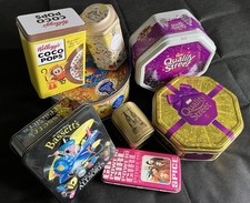 8 Empty Vintage Tins. Lots of Different Tins. Many Quite Old. 