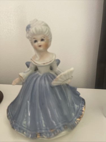 Victorian lady blue dress - a,