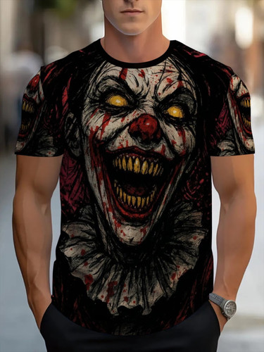 Horror clown mens top shirt - horror,