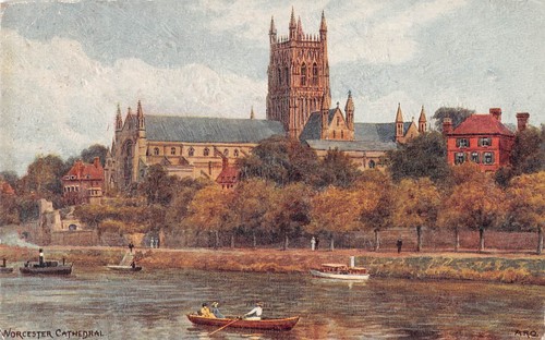 Postcard worcester cathedral - postcard,