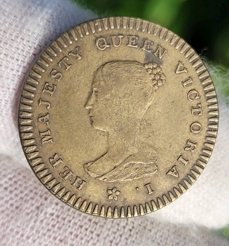 British farthing token - british, 'queen