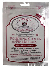 Cape Cod Metal Polishing Cloths Foil Pouch Brand New #8821 Two Polish Cloths