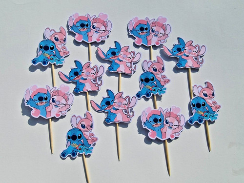 Stitch and angle cupcake - stitch,