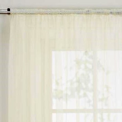 One pair cream voile - one,
