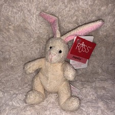 Russ Berrie Luv Pets Hospity The White Bunny Rabbit Rare Soft Toy With Tags