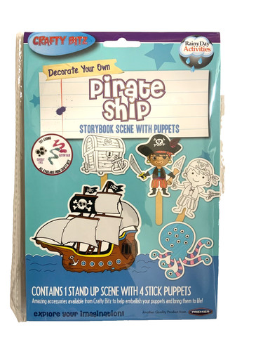 Pirates ship stick puppets - pirates,