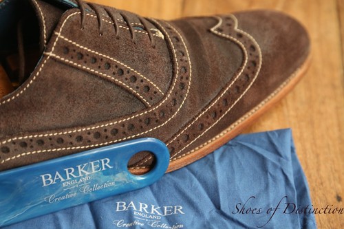 Barker brown suede oxford - barker,