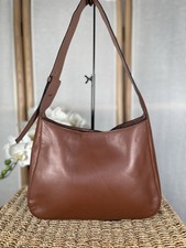 Marks & Spencer tan leather handbag hobo bag WELL used
