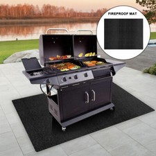 BBQ Fire Resistant Mat Grill Splatter Rug Fireproof Heat Floor Protection Carpet