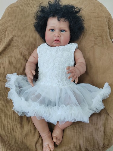 Afro reborn baby doll toddler - baby,