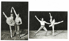 2 Russian Postcards of Performance of the Ballet Flame of Paris 1970