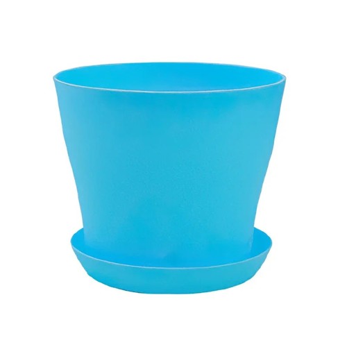 Round plant pots - round, with
