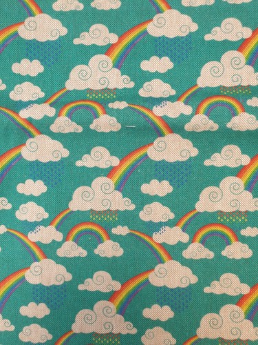 Rainbow fabric metre piece - fabric,