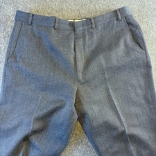 Vtg 1970's Orvis Wool Pants Men's Gray Herringbone 40 X 32 Made in USA Trousers