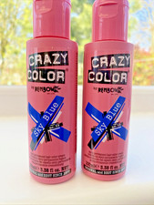 Renbow Crazy Colour Semi Permanent Hair Colour Dye Cream 100ml x 2 - Sky Blue
