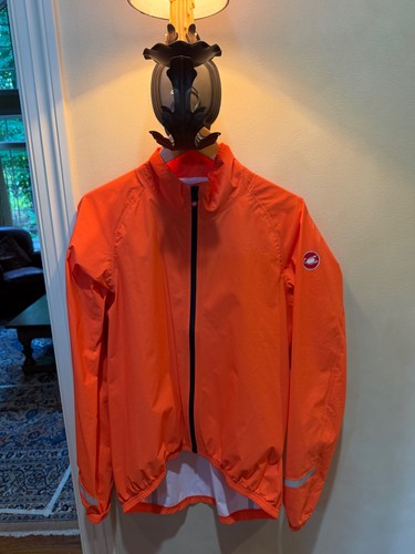 Castelli orange cycling jacket