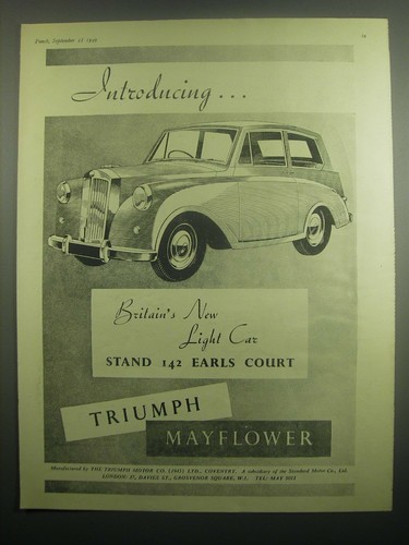1949 triumph mayflower - mayflower, car
