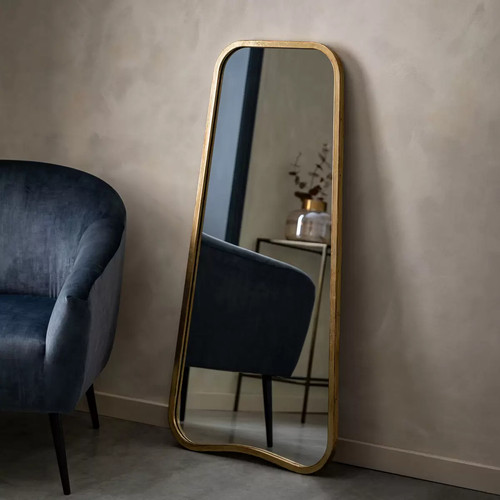 Mirror gold curved leaner 5 - mirror, 56.5
