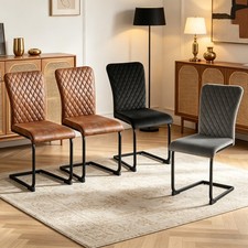 Set of 4 Dining Chairs Padded