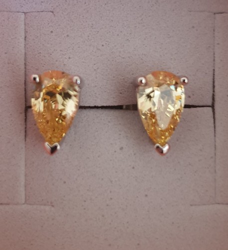Sterling silver yellow pear - ,