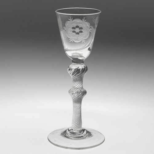 Jacobite wine glass with air - glass,