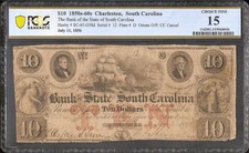 1856 $10 BILL # 12 SOUTH