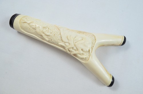 Hand carved stag - hand, horn