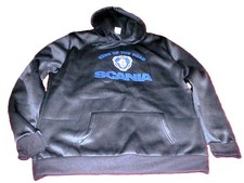 Scania logo hoodie XL 44" chest, workwear/trucking/leisure/sports black /blue