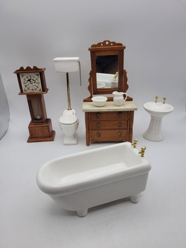 Dolls house bathroom suite - dolls,
