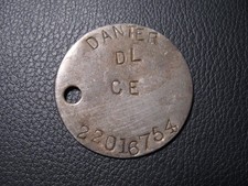 WW2 dog tag - Ex Forgotten