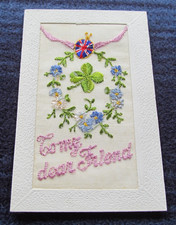 WWI Silk Postcard :   Dated