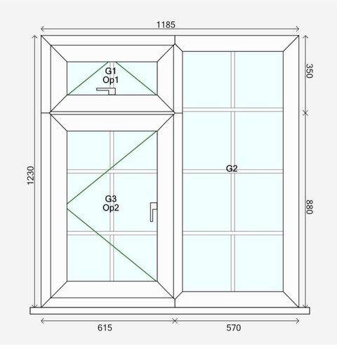 Double glazed upvc window - glazed,