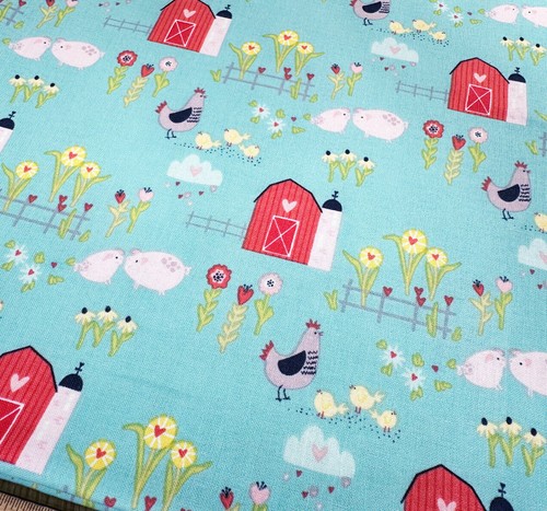 Nutex fabric cute farm - fabric,