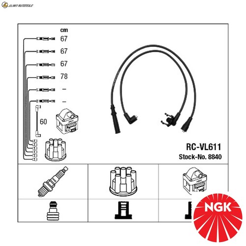 Ignition lead set 8840 - ignition,