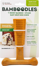 T-Bone Dog Chew Toy – Medium | Peanut Butter Flavour | Long Lasting Natural Chew