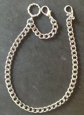  Albert pocket watch chain with clasp for trouser belt loop,silver colour
