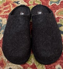 Haflinger Pure New Wool House Slippers Dark Gray Size 37  New NB