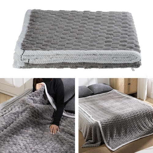 Fluffy fleece blanket bed soft - blanket,