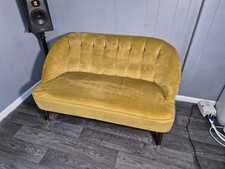 Yellow Velvet 2 Seater Sofa