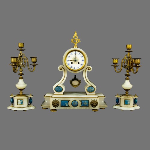 Mantle clock garniture - mantle,