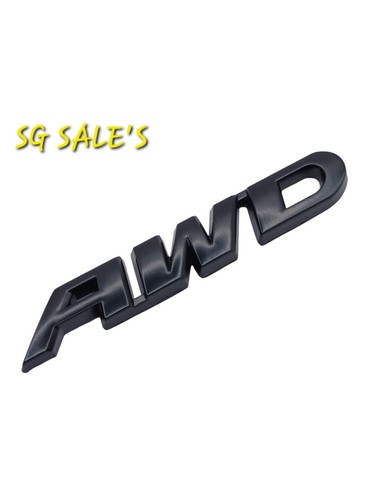 Awd badge black metal - awd,
