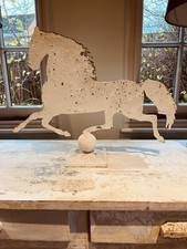 Distressed Metal Horse