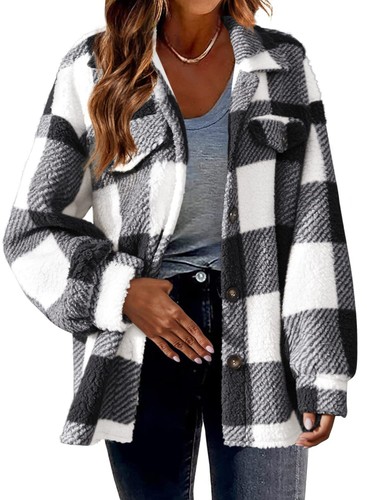 Flannel jacket women plaid - flannel,