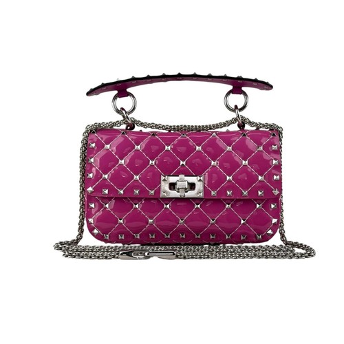 Valentino pink quilted patent - pink,