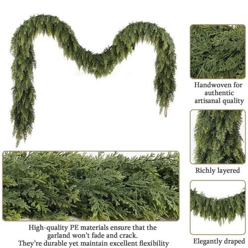 Artificial cedar garland real - cedar,