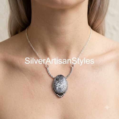 Dendritic opal gemstone - dendritic,